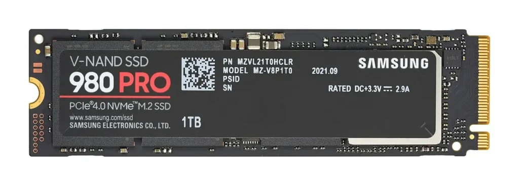 Image of a Samsung NVME Drive