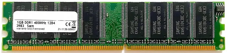 image of a DDR RAM stick 1GB 400mhz