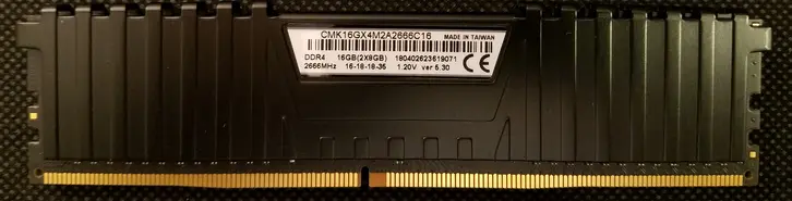 Image of a DDR4 RAM stick