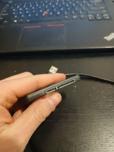 Sata adapter viewed from the front