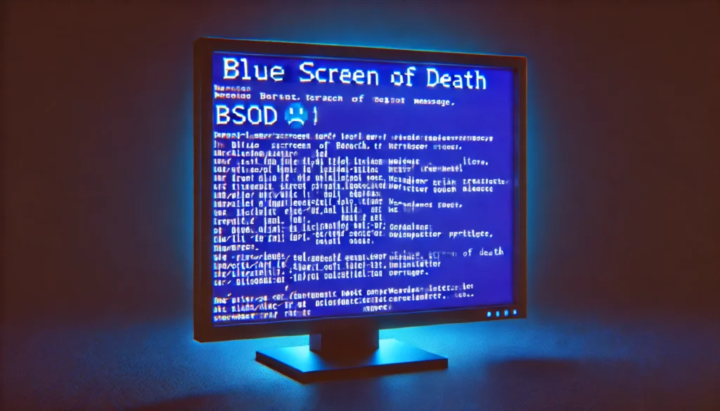 bluescreen of death AI generated image